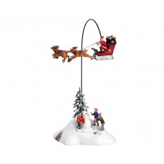 LEMAX SANTA CLAUS IS COMING TO TOWN, SET OF 4 54353