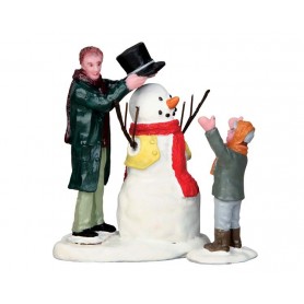 LEMAX SHARP-DRESSED SNOWMAN, SET OF 2 52352