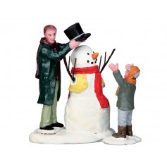 LEMAX SHARP-DRESSED SNOWMAN, SET OF 2 52352