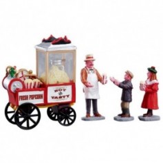 LEMAX POPCORN SELLER, SET OF 4 02832