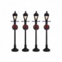 LEMAX GAS LANTERN STREET LAMP, SET OF 4 64498