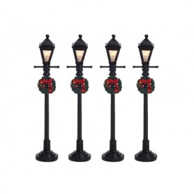 LEMAX GAS LANTERN STREET LAMP, SET OF 4 64498