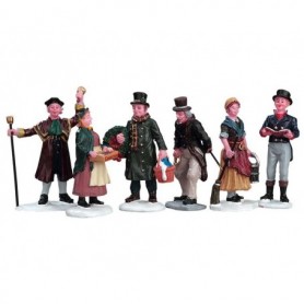 LEMAX VILLAGE PEOPLE FIGURINES, SET OF 6 92356