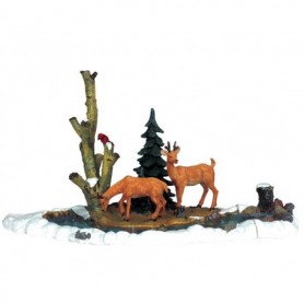 LEMAX FEEDING DEER, SET OF 3 03327
