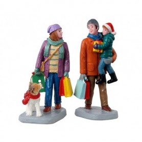 LEMAX HOLIDAY SHOPPERS, SET OF 2 12016