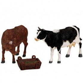 LEMAX FEEDING COW & BULL, SET OF 3 12512