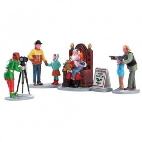 LEMAX PHOTOS WITH SANTA, SET OF 5 22032