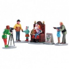 LEMAX PHOTOS WITH SANTA, SET OF 5 22032