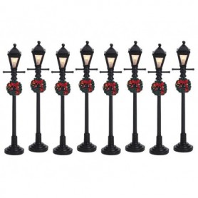 LEMAX GAS LANTERN STREET LAMP, SET OF 8 64500