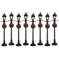 LEMAX GAS LANTERN STREET LAMP, SET OF 8 64500