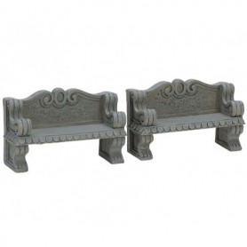 LEMAX STONE BENCH, SET OF 2 74612