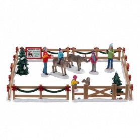 LEMAX REINDEER PETTING ZOO, SET OF 17 93434