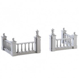 LEMAX PLAZA FENCE, SET OF 4 74237