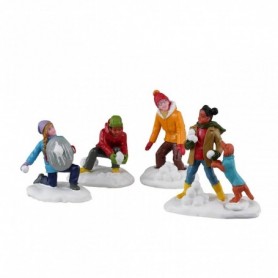 LEMAX SNOWBALL BATTLES, SET OF 4 32210